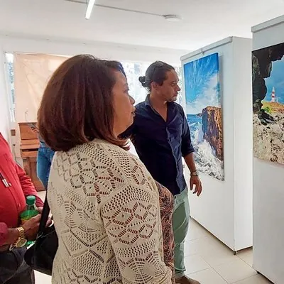 Roselle Lemiere, Percy and Kurt Francois at Photo exhibition