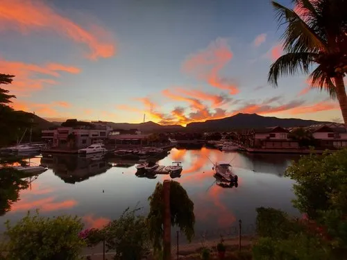 Sea boats at Sunrise at La Balise Marina
