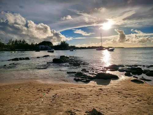 Anna Public beach in Mauritius near Flic en Flac