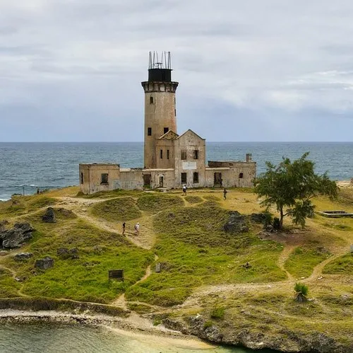 Ile au phare (Ile aux Fouquets) island aerial view