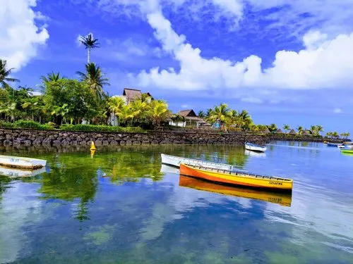 Lagoon in front of Laguna Hotel at Grande Riviere Sud Est