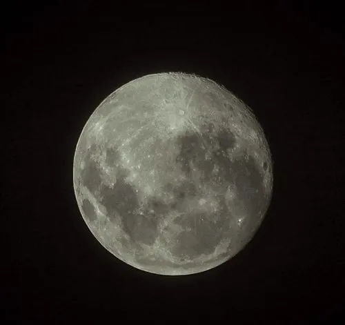 Moon close-up with its craters in Mauritius