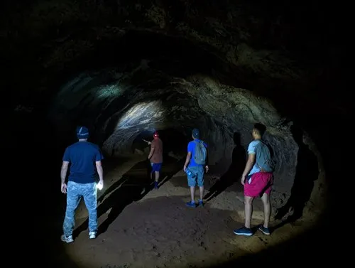 People exploring hidden caves in Flacq Mauritius