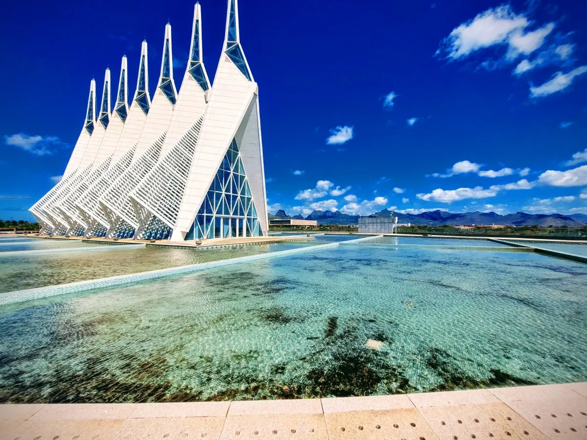 Jin Fei Centre building surrounded by water in Tombeau Bay, Mauritius