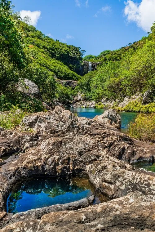 Small water crater formation at Tamarind waterfalls