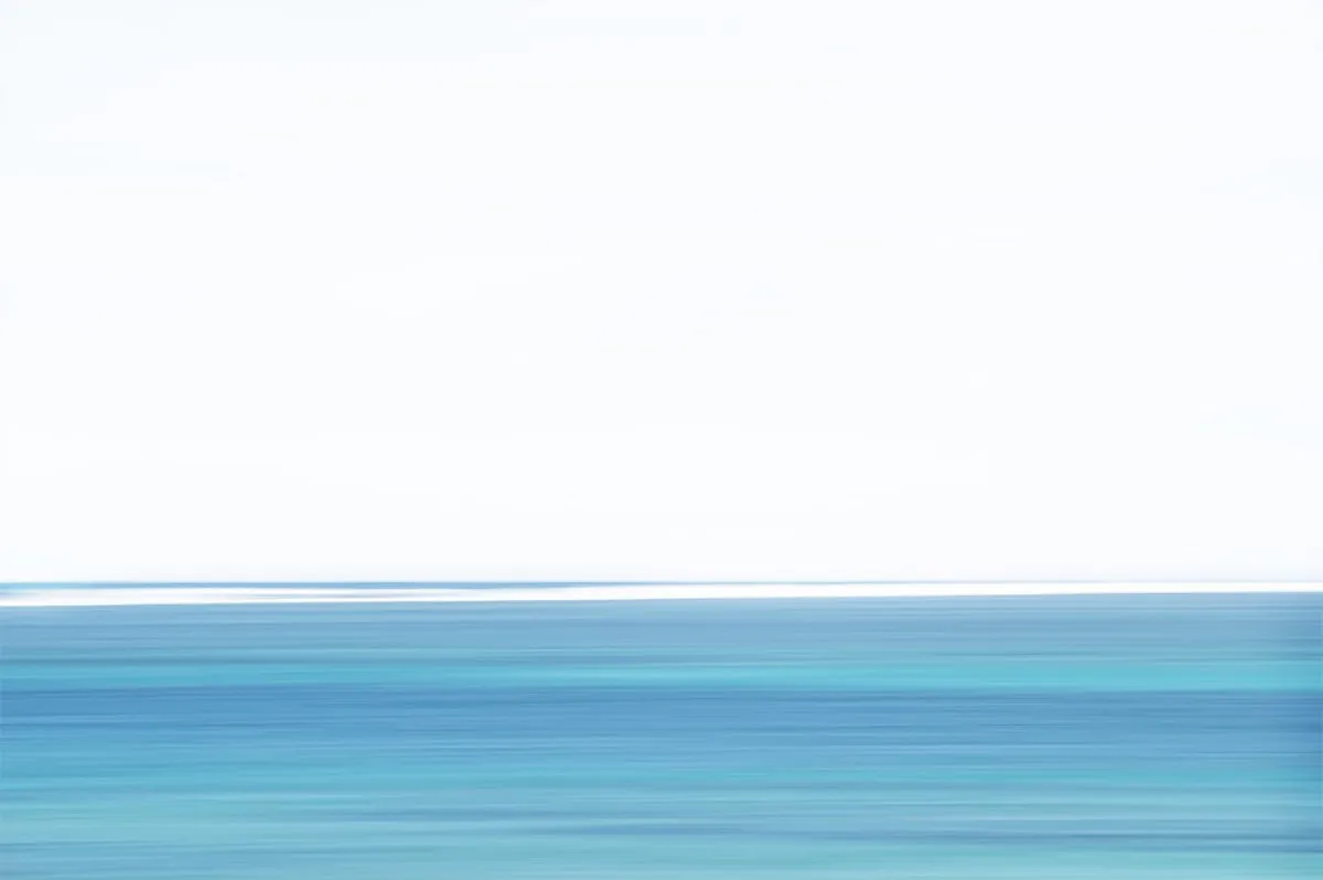 Minimalist abstract photo of the sea at Belle Mare beach in Mauritius by Alexandre Mocudé
