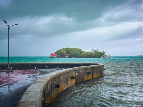 Mouchoir Rouge, a small island near Mahebourg waterfront