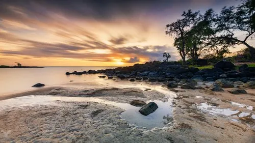Clouds in motion during Sunset at Grand Gaube