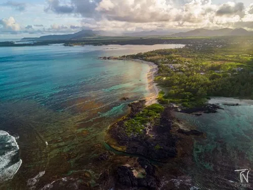 Aerial view from the natural pool of Palmar