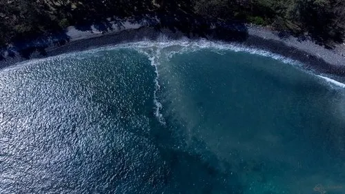 Aerial view of Rivière des Galets beach