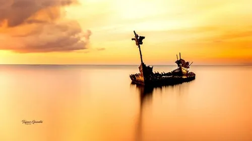 Old Shipwreck at Sable Noir in Mauritius