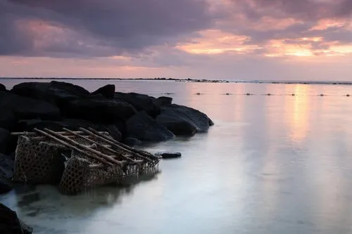 Old Fishing Trap in the Flic en Flac Lagoon