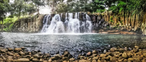 Panorama of Rochester Falls and Basalt Columns