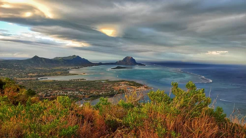 Le Morne Lagoon View from La Tourelle Mountain