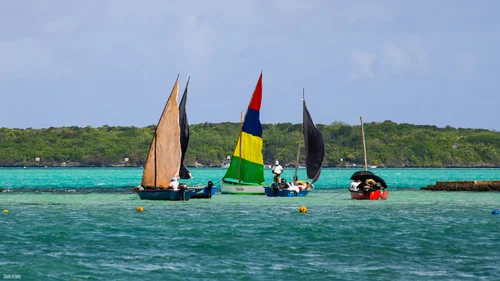 Colourful Pirogues at the Mahébourg Regatta