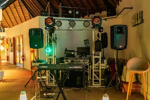 DJ Sound system and lighting setup