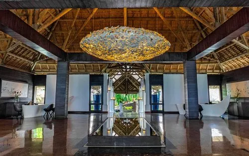 Constance Hotel Hall with large ceiling pendant lamp