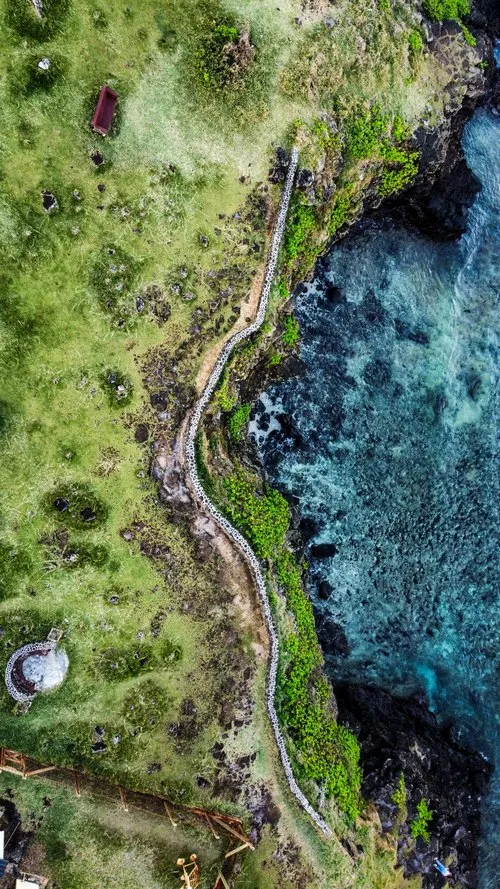 Aerial shot of cliff