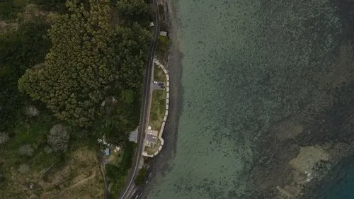 La pointe du diable Lagoon drone shot