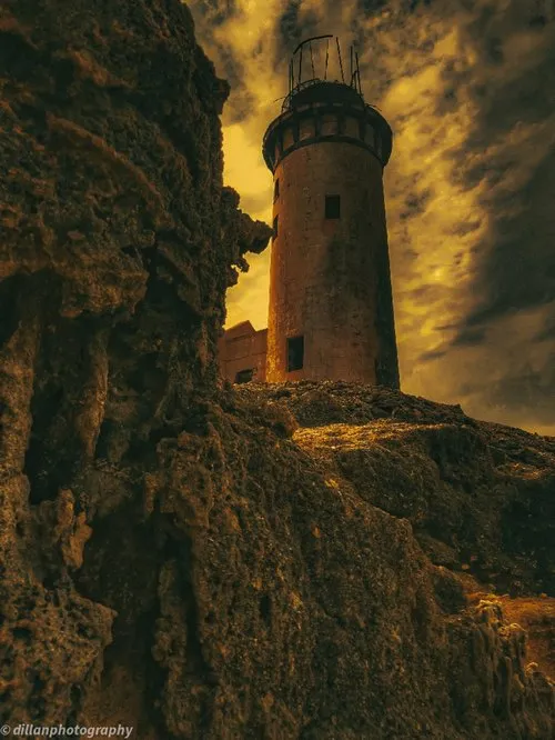 Ile au Phare old lighthouse Close up