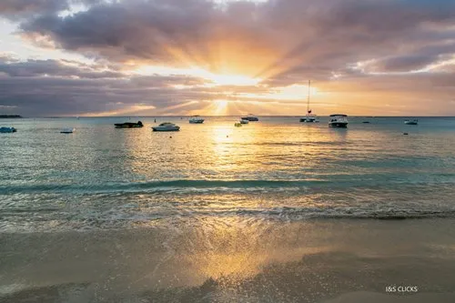 Blazing Sunset seascape at Pereybere