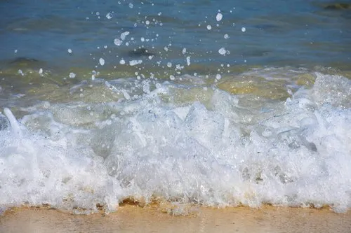 Closeup of splash of sea waves