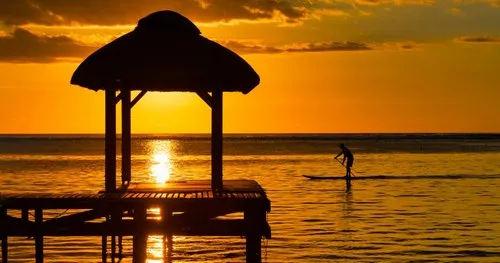 Hidden Sunset with stand up paddle