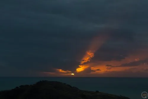 Sunset at Ile aux cocos and Ile aux sable island in Rodrigues