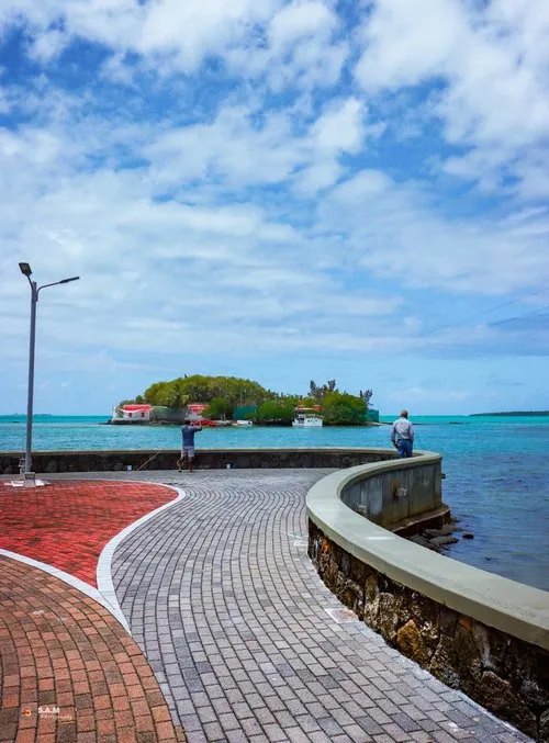 Mouchoir Rouge island from Mahebourg Waterfront